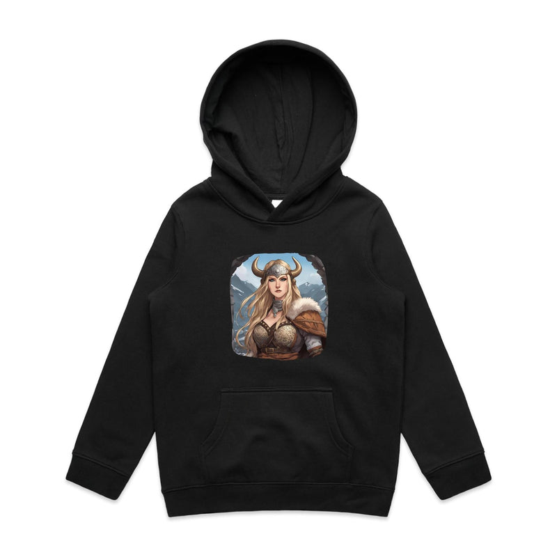 Viking Girl AS Colour - Youth Supply Hood Ogo Merch
