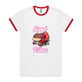 Good Vibes Turtle AS Colour Staple Ringer Tee Ogo Merch