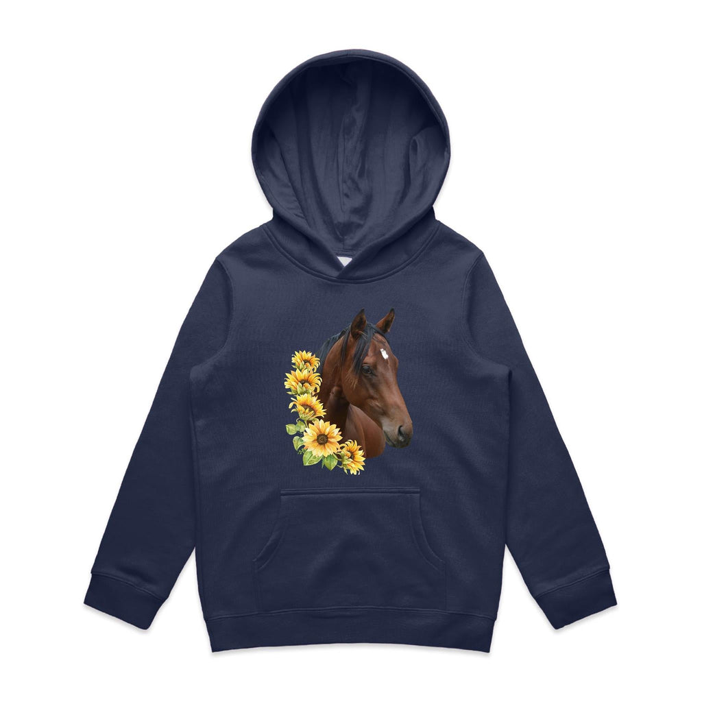 Sunflower Horse AS Colour - Youth Supply Hood Ogo Merch