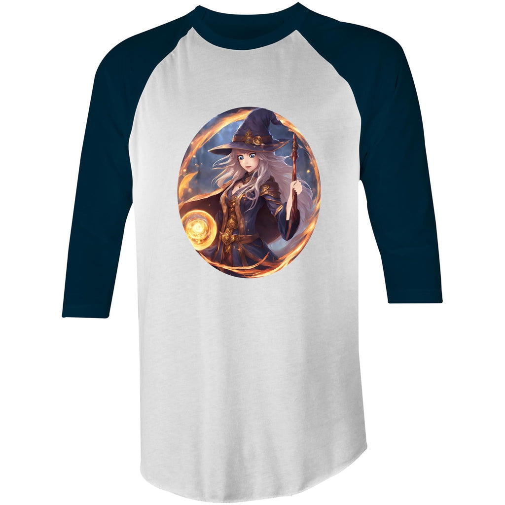 Flame Witch AS Colour Raglan - 3/4 Sleeve T-Shirt Ogo Merch