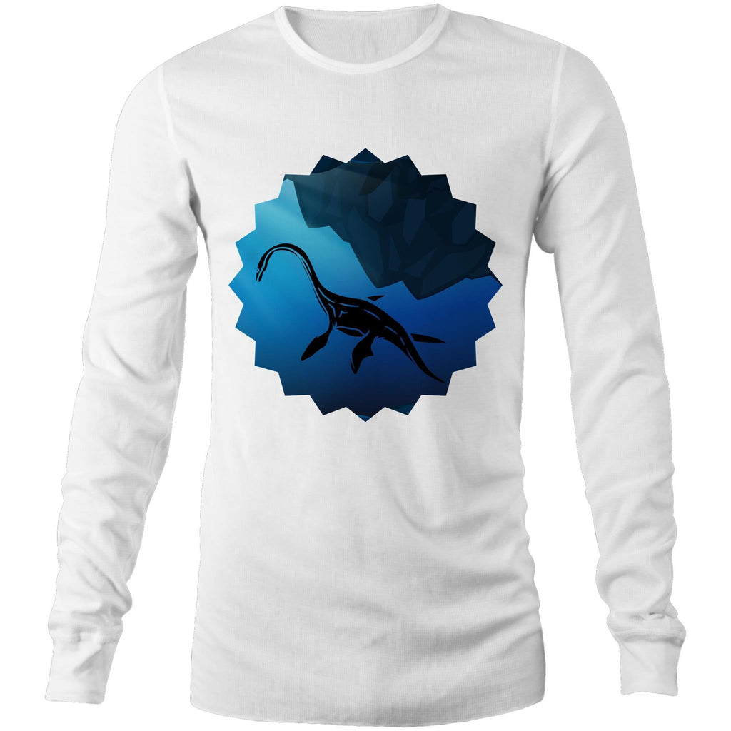 Plesiosaur AS Colour Base Mens Long Sleeve TShirt Ogo Merch
