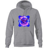 Eagle in Swirl AS Colour Stencil - Pocket Hoodie Sweatshirt Ogo Merch