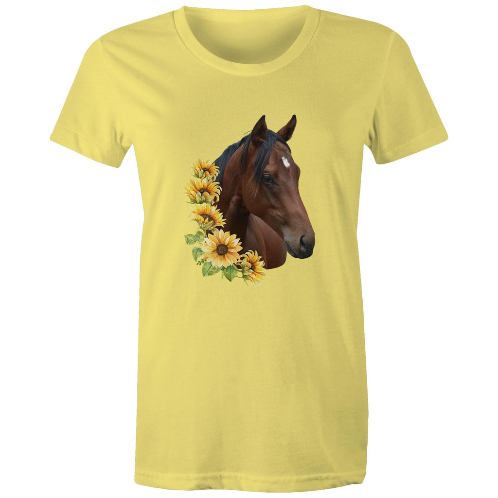 Sunflower Horse AS Colour - Women's Maple Tee Ogo Merch
