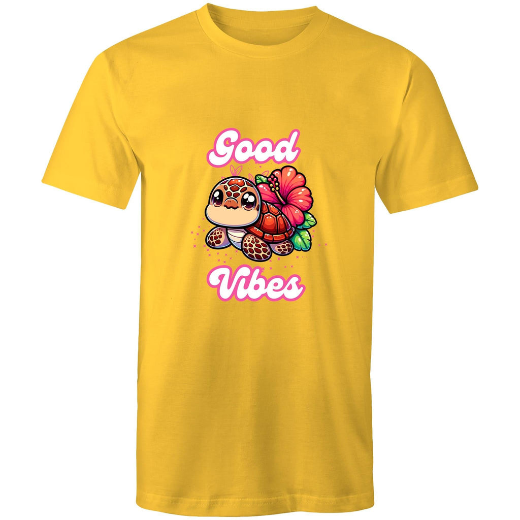 Good Vibes Turtle AS Colour Staple - Mens T-Shirt Ogo Merch