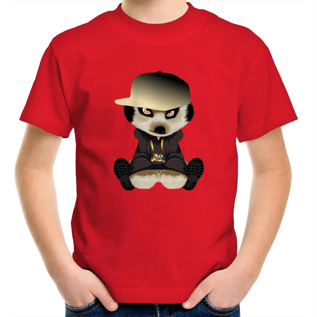 Meerkat in Cap AS Colour Kids Youth T-Shirt Ogo Merch