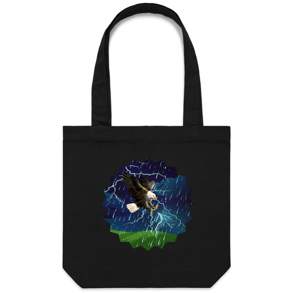 Lightning Eagle AS Colour - Carrie - Canvas Tote Bag Ogo Merch