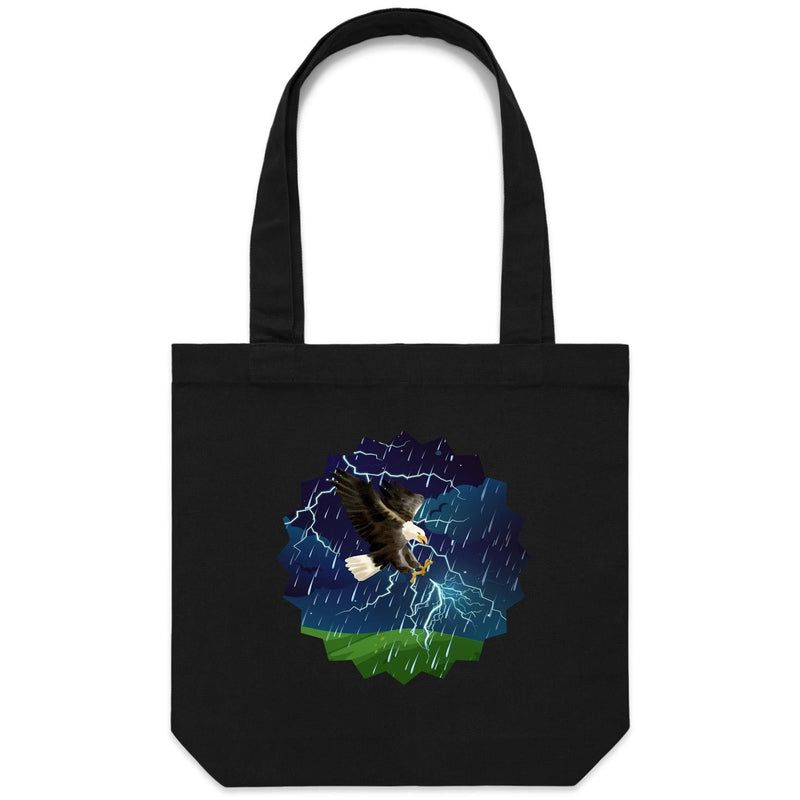 Lightning Eagle AS Colour - Carrie - Canvas Tote Bag Ogo Merch
