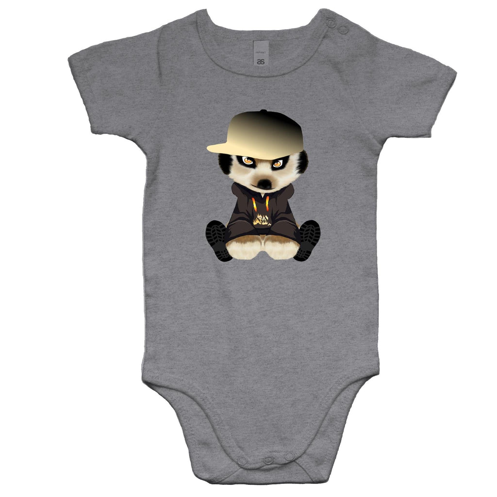 Meerkat in Cap AS Colour Mini Me - Baby Onesie Romper Ogo Merch