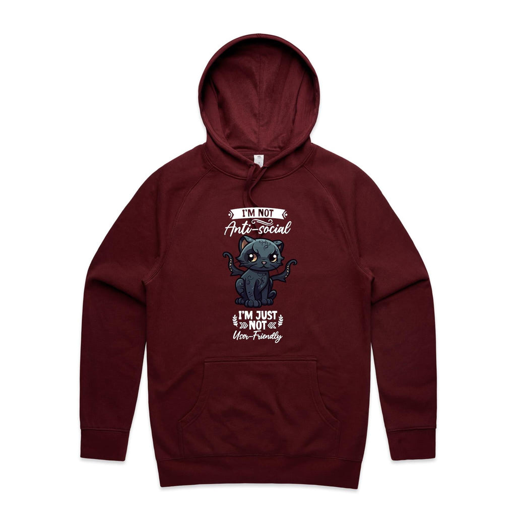 Antisocial Cat Monster AS Colour - Supply Hood Ogo Merch