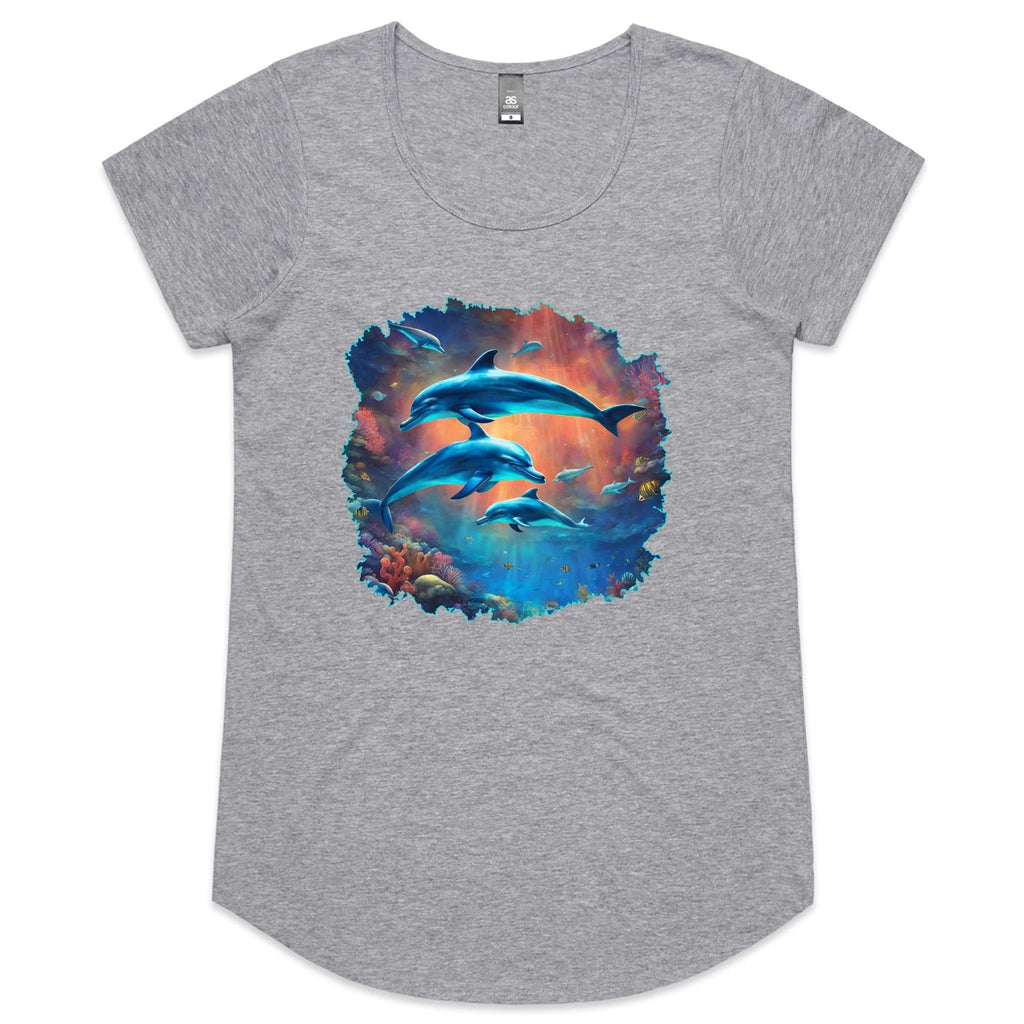 Dolphins AS Colour Mali - Womens Scoop Neck T-Shirt Ogo Merch