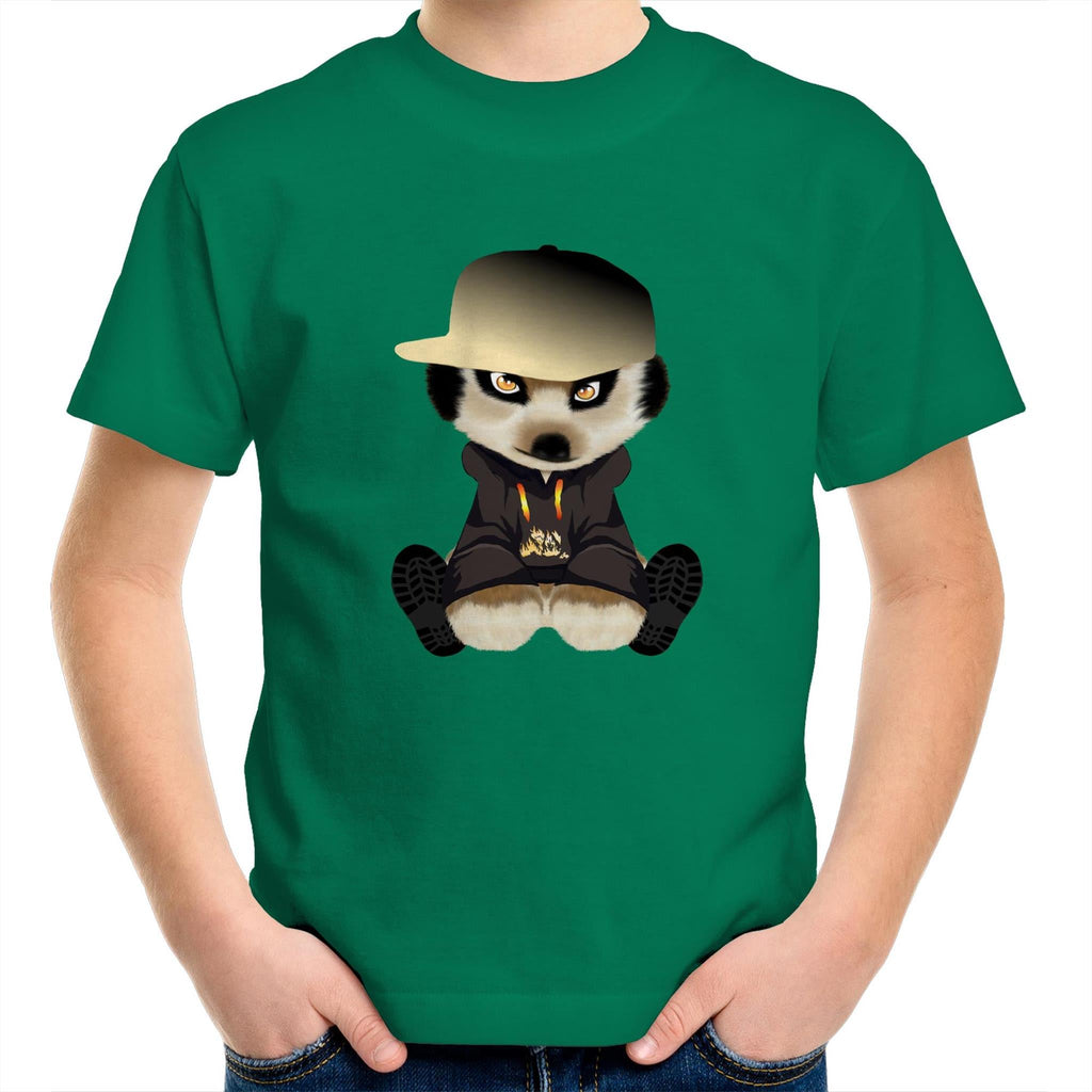 Meerkat in Cap AS Colour Kids Youth T-Shirt Ogo Merch