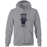 Antisocial Cat Monster AS Colour Stencil - Pocket Hoodie Sweatshirt Ogo Merch