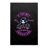 Meet my Family Angry Girl AS Colour Tea Towel Ogo Merch