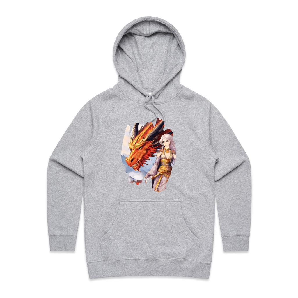 Lady and Pet Dragon AS Colour - Women's Supply Hood Ogo Merch