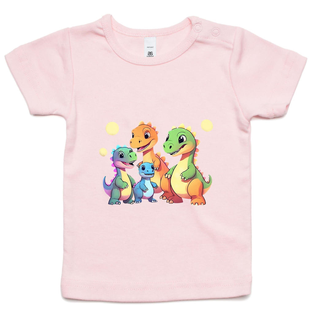 Baby Dinosaurs AS Colour Infant Wee Tee Ogo Merch