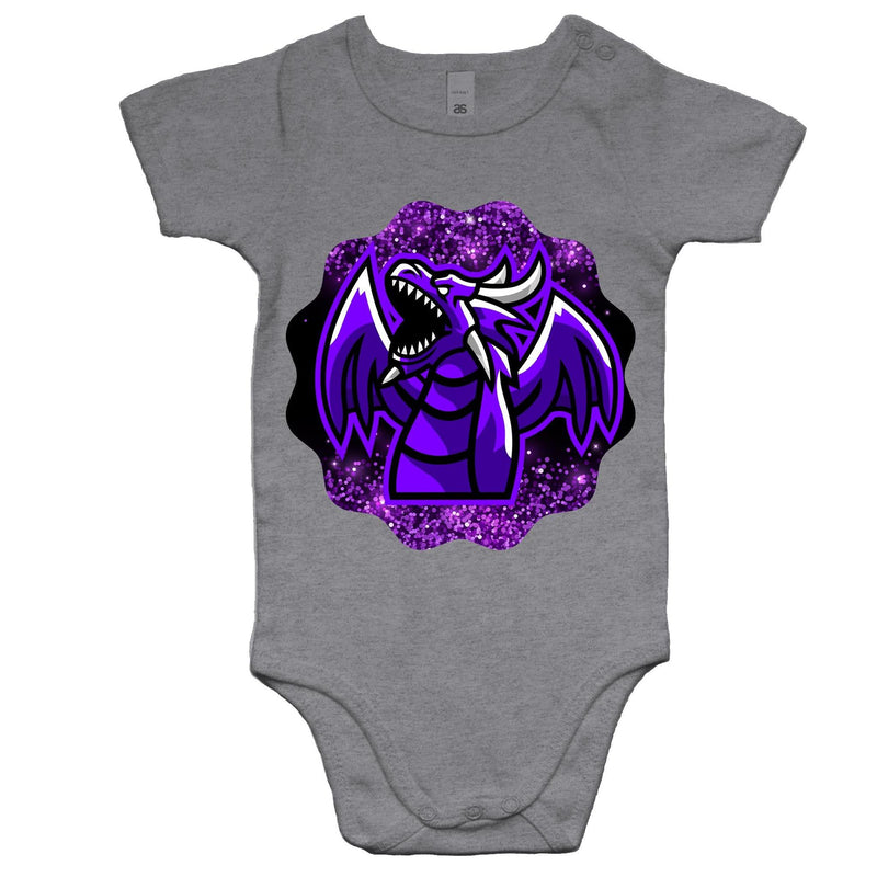 Shining Purple Dragon AS Colour Mini Me Baby Onesie Romper Ogo Merch