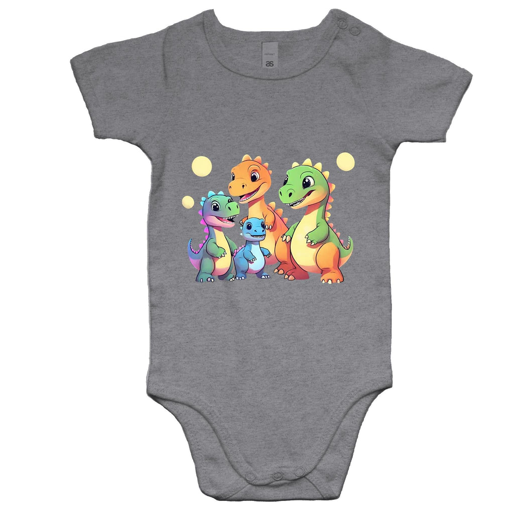 Baby Dinosaurs AS Colour Mini Me Baby Onesie Romper Ogo Merch