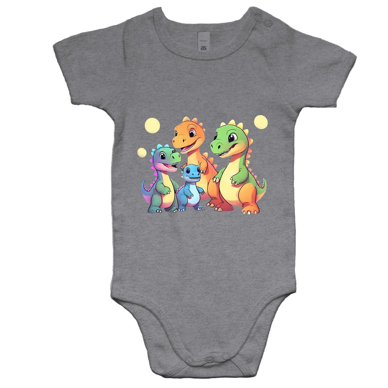Baby Dinosaurs AS Colour Mini Me Baby Onesie Romper Ogo Merch