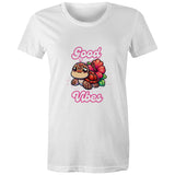 Good Vibes Turtle AS Colour - Women's Maple Tee Ogo Merch