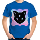 Psychic Cat AS Colour Kids Youth TShirt Ogo Merch