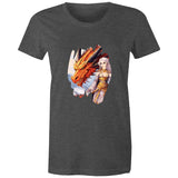 Lady and Pet Dragon AS Colour - Women's Maple Tee Ogo Merch