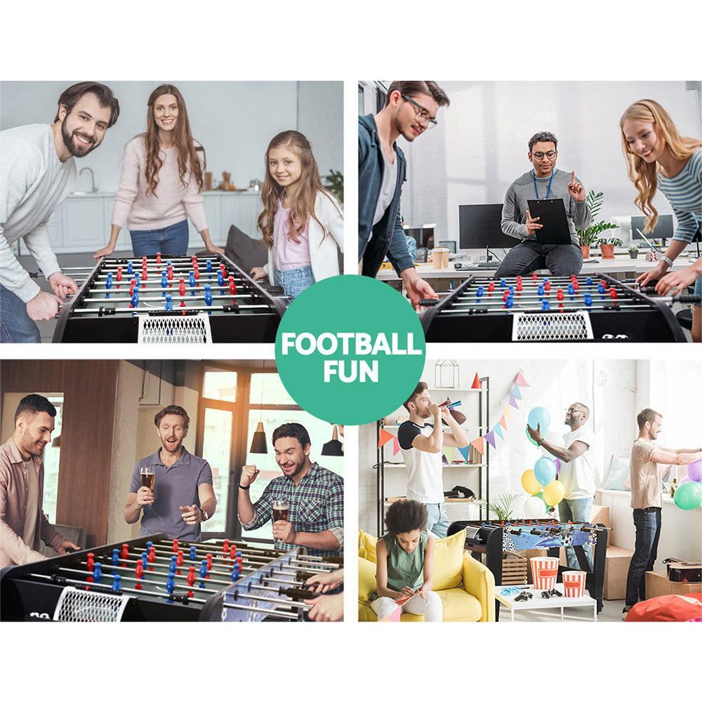 4FT Soccer Table Foosball Football Game Home Family Party Gift Playroom Blue Dropshipzone