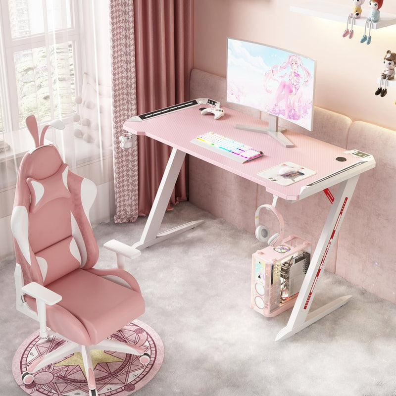 120cm RGB Gaming Desk Led Lights- Z-Shaped Pink Dropshipzone