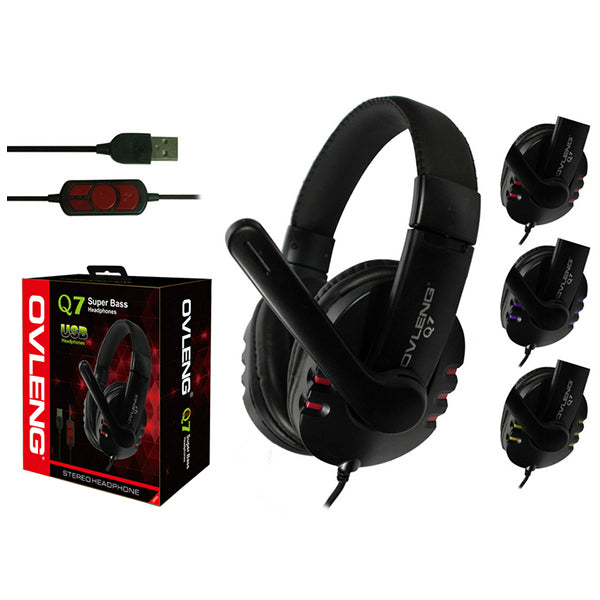 OVLENG Q7 USB Computer Headphones with Mic and Volume Control Dropshipzone