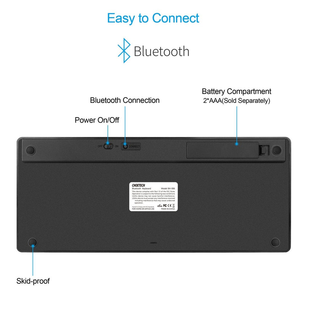 Ultra Slim Wireless Bluetooth Keyboard Dropshipzone