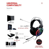 T-Wolf TF400 4-pcs Rainbow Keyboard/Mouse/Headphone/Mouse Pad Kit Set Dropshipzone