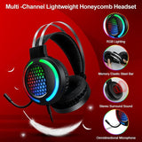 T-Wolf TF400 4-pcs Rainbow Keyboard/Mouse/Headphone/Mouse Pad Kit Set Dropshipzone