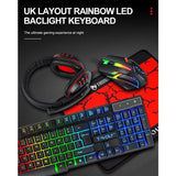 T-Wolf TF800 RGB Gaming Keyboard/Mouse/Headphone/Mouse Pad Set Dropshipzone