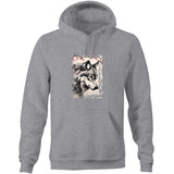 Wolf and Flowers AS Colour Stencil Pocket Hoodie Sweatshirt