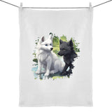 Two Wolves 50% Linen 50% Cotton Tea Towel