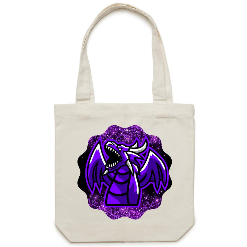 Shining Purple Dragon AS Colour Carrie Canvas Tote Bag Ogo Merch