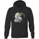 Two Wolves AS Colour Stencil Pocket Hoodie Sweatshirt