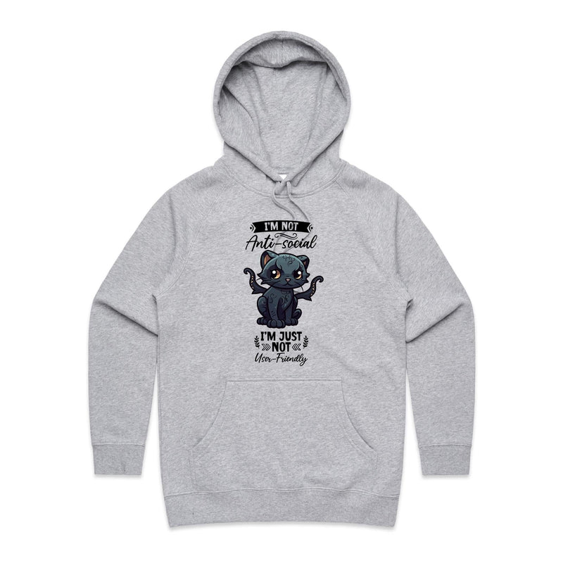 Antisocial Cat Monster AS Colour - Women's Supply Hood Ogo Merch