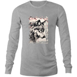 Wolf and Flowers AS Colour Base Mens Long Sleeve TShirt