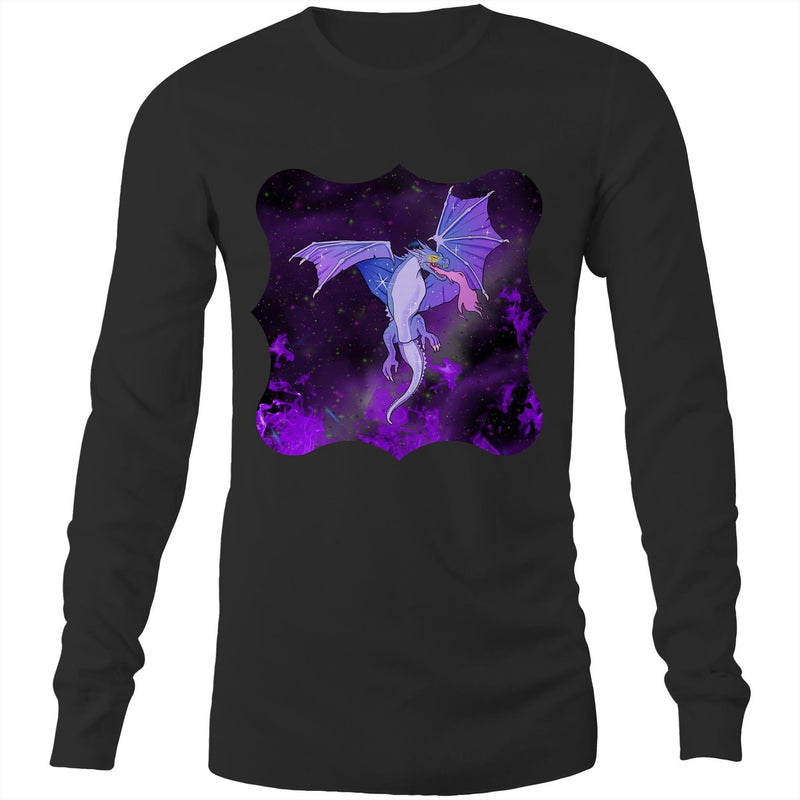 Purple Dragon AS Colour Base Mens Long Sleeve TShirt Ogo Merch