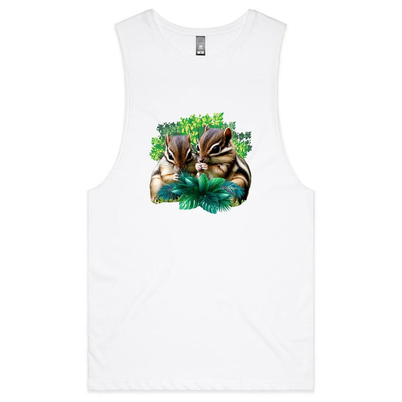 Cute Chipmunks AS Colour Barnard - Mens Tank Top Tee Ogo Merch