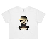 Meerkat in Cap AS Colour - Women's Crop Tee