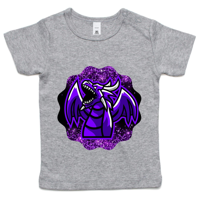 Shining Purple Dragon AS Colour Infant Wee Tee Ogo Merch