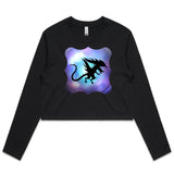 Glowing Dragon Women's Long Sleeve Crop Tee