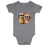 Meerkats in Jackets AS Colour Mini Me - Baby Onesie Romper