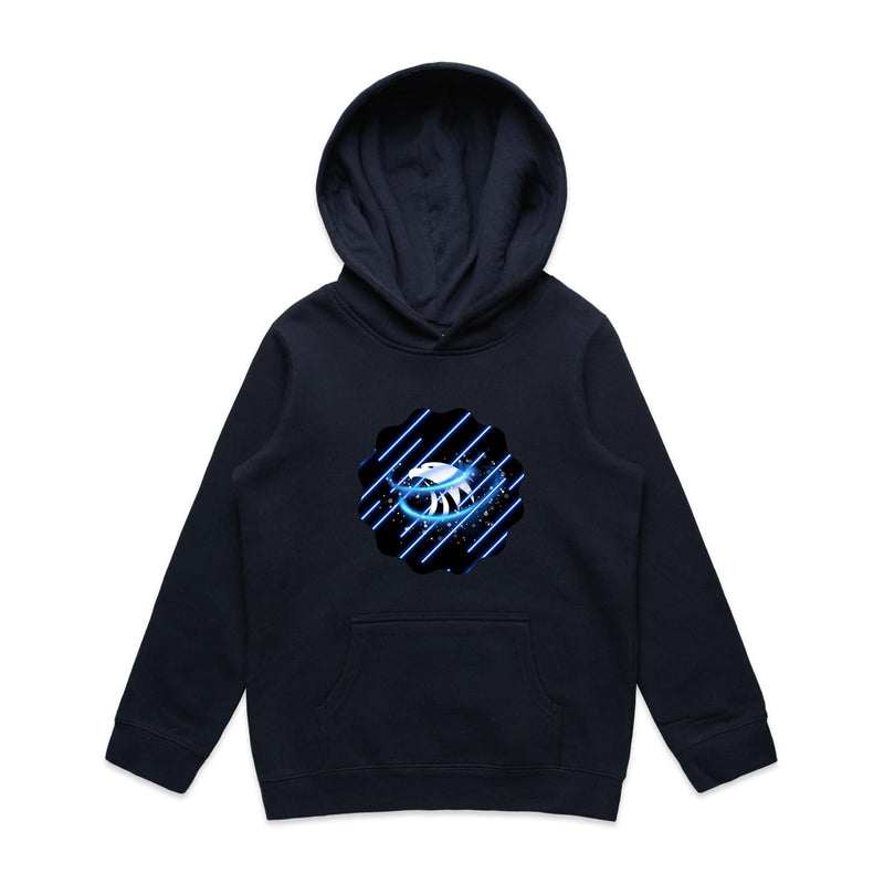 Blue Swirl Eagle AS Colour - Youth Supply Hood Ogo Merch