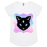 Psychic Cat AS Colour Mali Womens Scoop Neck TShirt