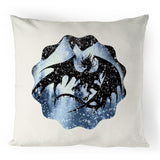 Dragon Silhouette 100% Linen Cushion Cover