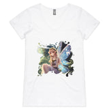 Fairy AS Colour Bevel Womens VNeck TShirt