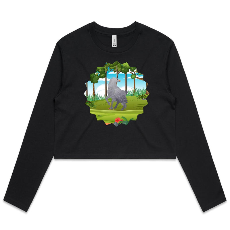 Hippogriff AS Colour Women's Long Sleeve Crop Tee Ogo Merch