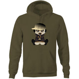 Meerkat in Cap AS Colour Stencil - Pocket Hoodie Sweatshirt